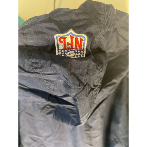 Vtg NFL Miami Dolphins Nike Team Blue Jacket Windbreaker Men XXL Hood Quilted - Picture 5 of 14